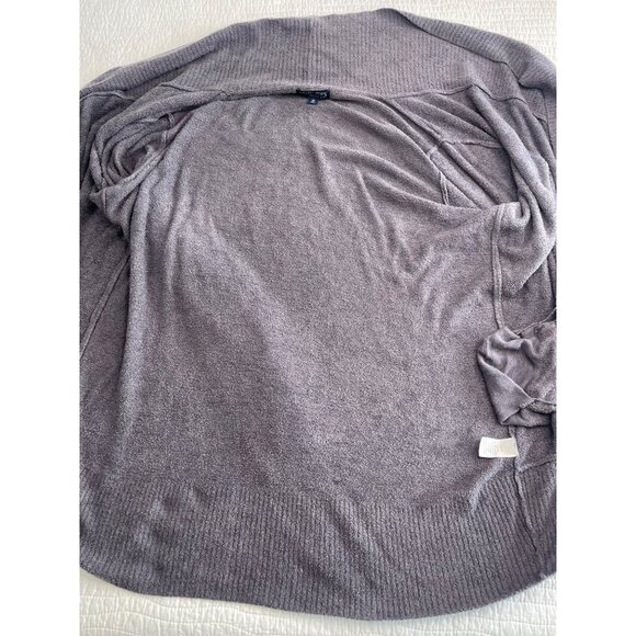 Barefoot Dreams CozyChic Lite Cardigan Plus SZ 2X Open Front Gray Pockets - Picture 8 of 10